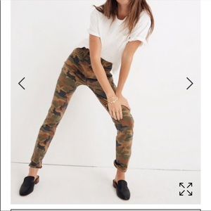 Madewell Hi rise slim boy jean camo